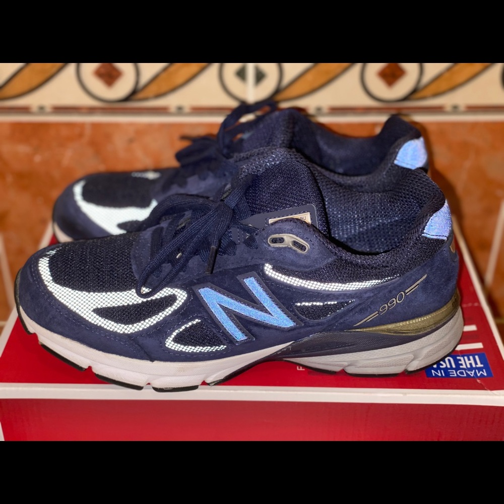 New Balance 990v4 Kith Navy - Picture 5 of 7